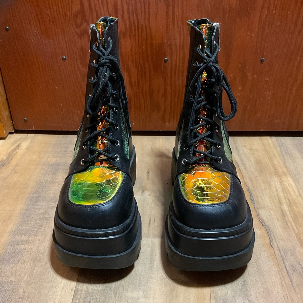 Cape Robbin Platform Rainbow Boots
